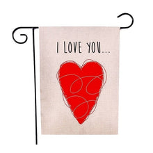 Load image into Gallery viewer, Home Garden Hearts 12.5x18 Inch Decorative Love Valentine Day Welcome Garden Flag wedding party hanging decorations 2020