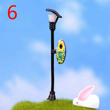Load image into Gallery viewer, NEW Hot Sale Garden Miniatures Mini Street Lamp Fairy Moss Terrariums Desktop Bottle Garden Resin Crafts