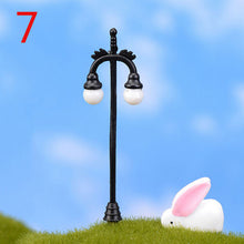 Load image into Gallery viewer, NEW Hot Sale Garden Miniatures Mini Street Lamp Fairy Moss Terrariums Desktop Bottle Garden Resin Crafts